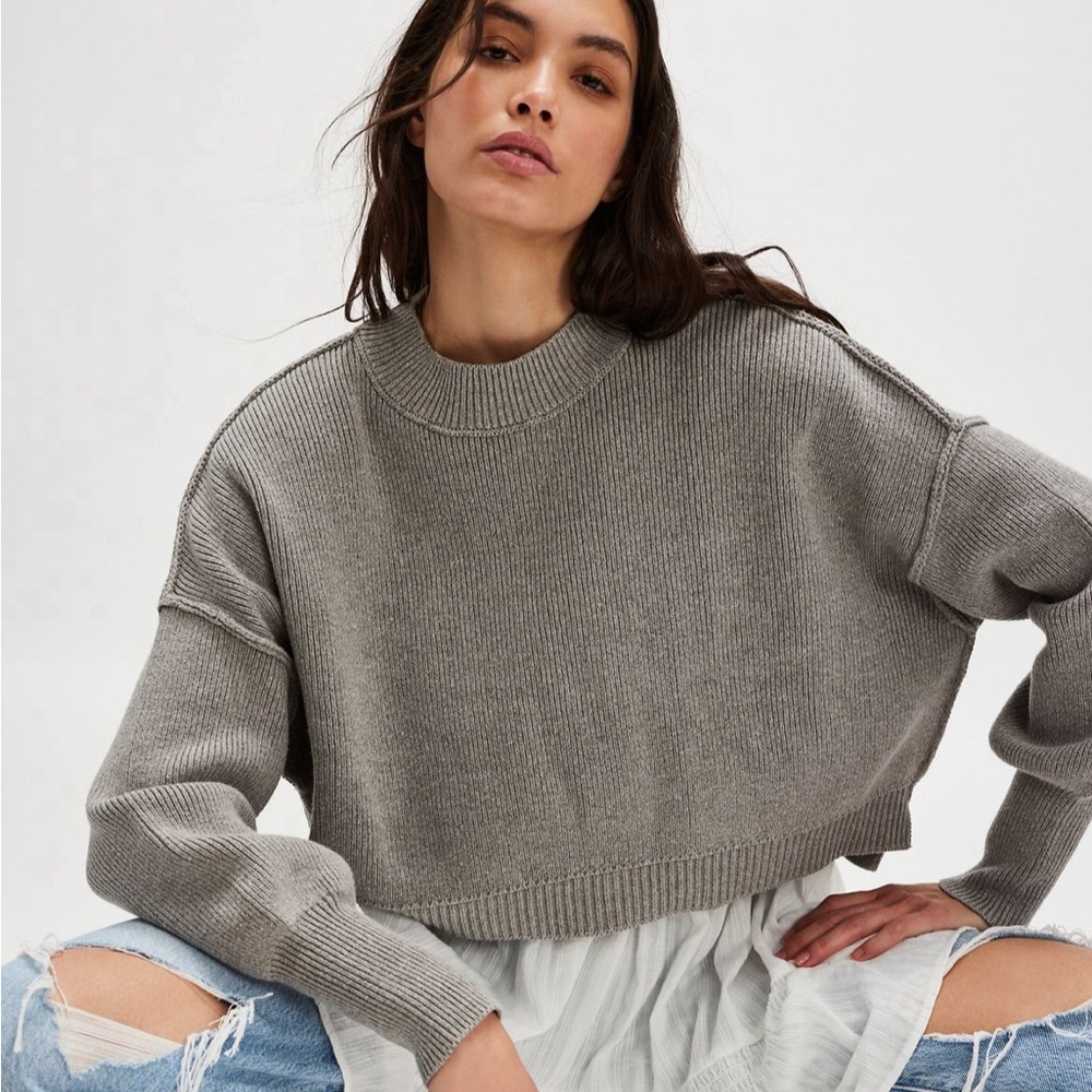 NWT Free People Easy Street Crop Pullover